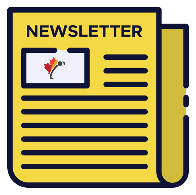 Icon of a yelow newsletter